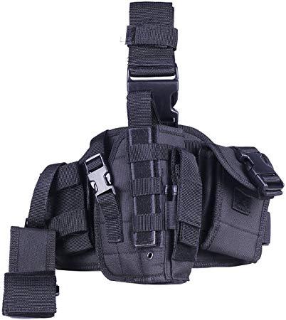 101Inc - Beenholster Molle Zwart linkshandig